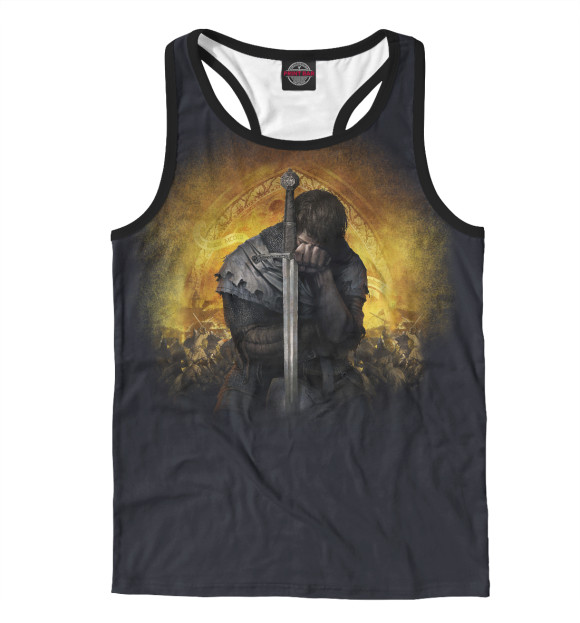 Мужская майка-борцовка с изображением KCD I цвета Белый