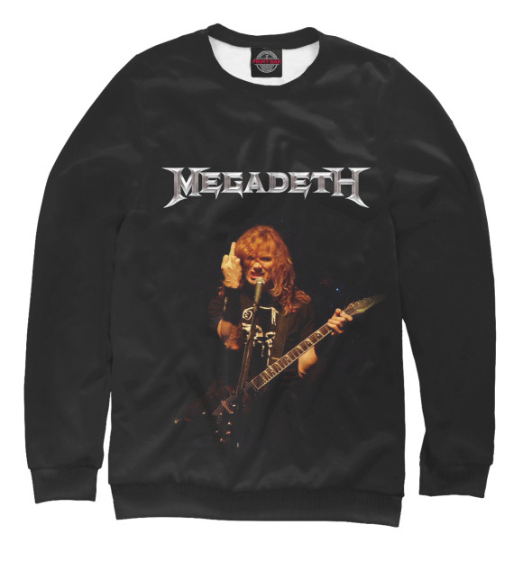 Свитшот для девочек с изображением Dave Mustaine цвета Белый