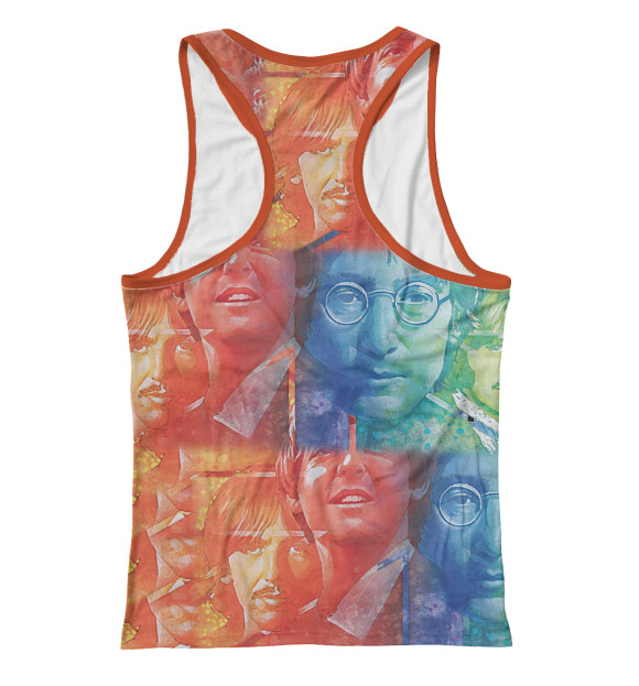 Женская майка-борцовка с изображением The Beatles цвета Белый