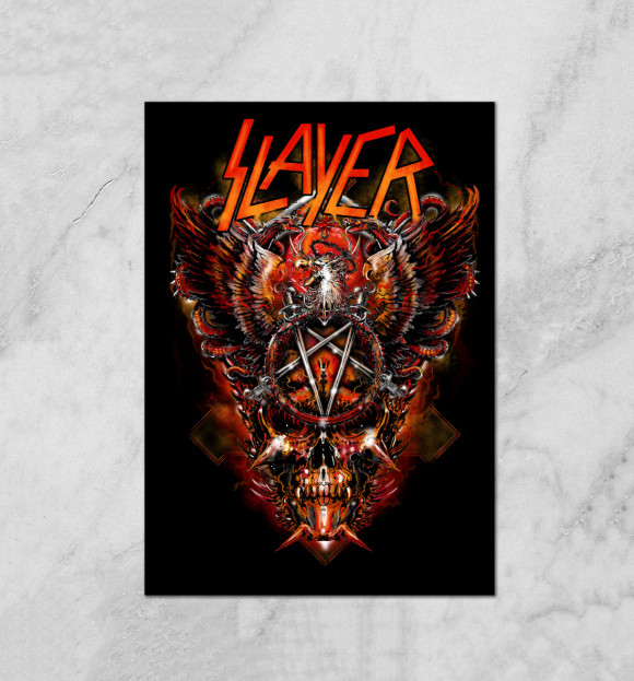 Плакат с изображением Slayer цвета Белый