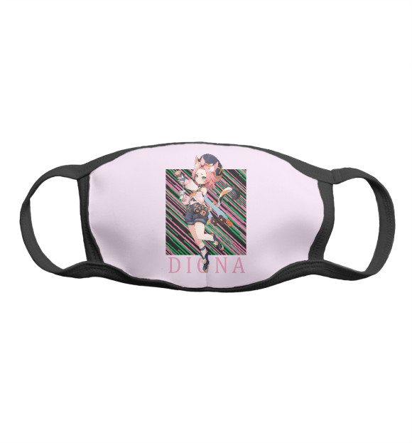 Маска тканевая с притом Диона Геншин импакт цвета Белый Маска тканевая с изображением Диона Геншин импакт цвета Белый