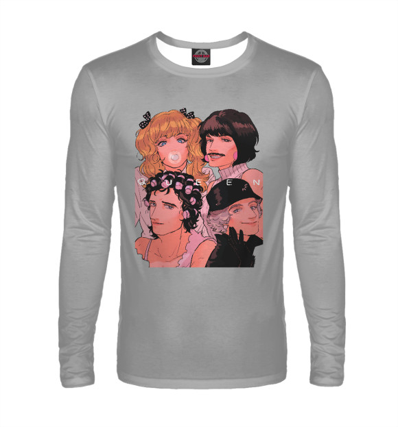 Мужской лонгслив с изображением Want to break free цвета Белый