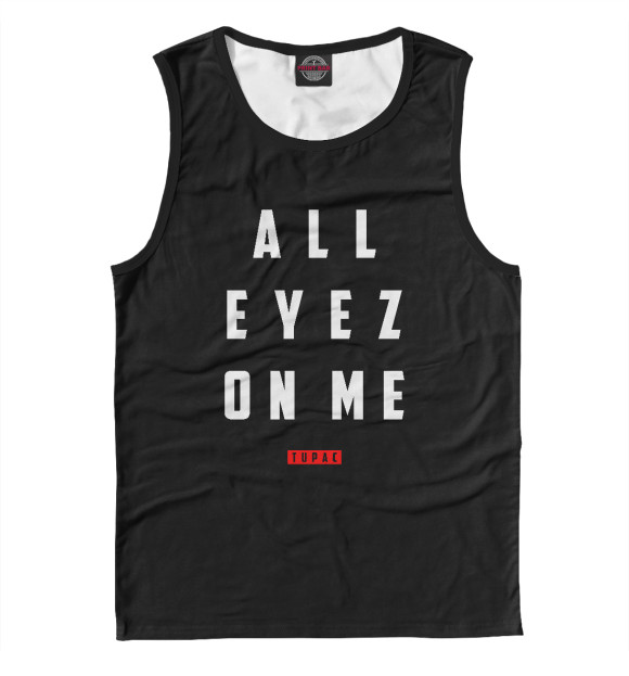 Майка для мальчика с притом All Eyez on Me - 2pac цвета Белый Майка для мальчика с изображением All Eyez on Me - 2pac цвета Белый