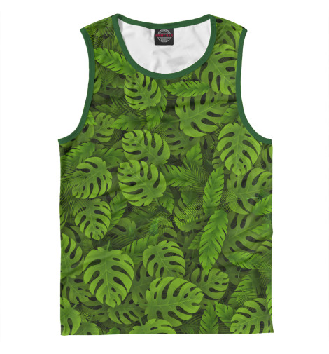 

Майки Print Bar, Белый, Зеленые тропические листья