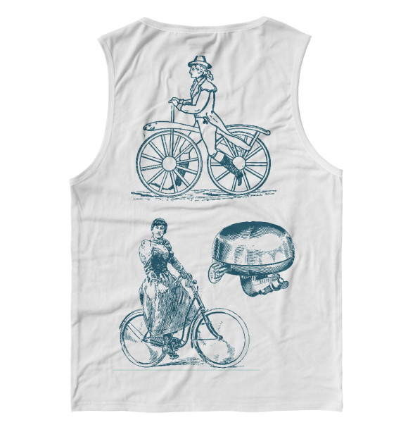 Майка для мальчика с изображением Retro Bike цвета Белый