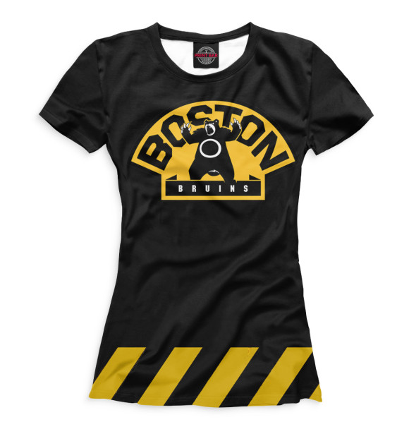 Женская футболка с изображением Boston Bruins цвета Белый