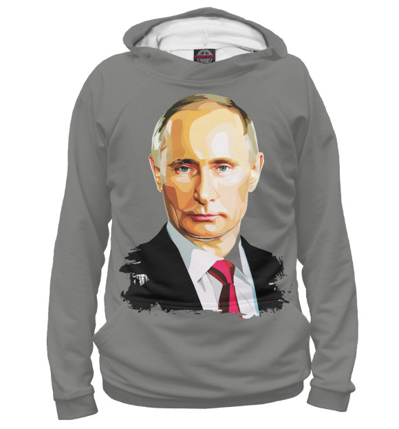 Женское худи с изображением Путин В.В. цвета Белый