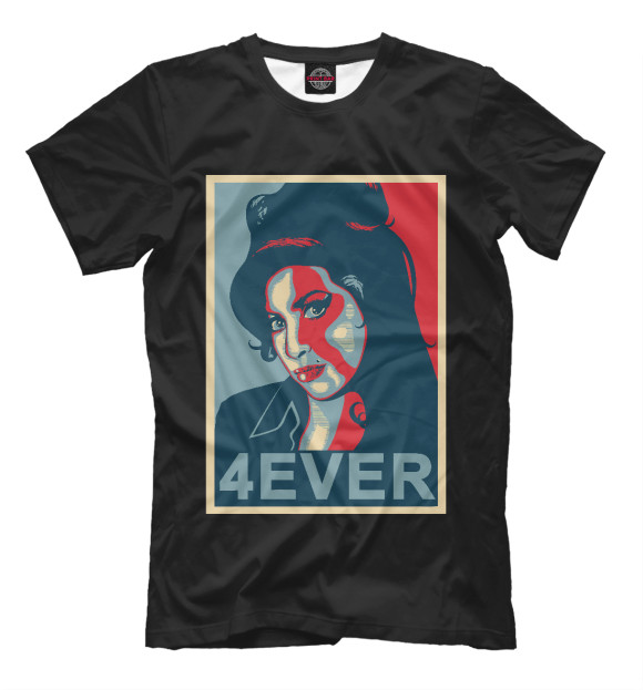 Футболка для мальчиков с изображением Amy 4ever цвета Черный