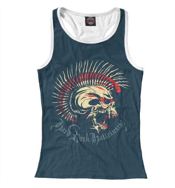 Женская майка-борцовка с изображением Hard Rock цвета Белый