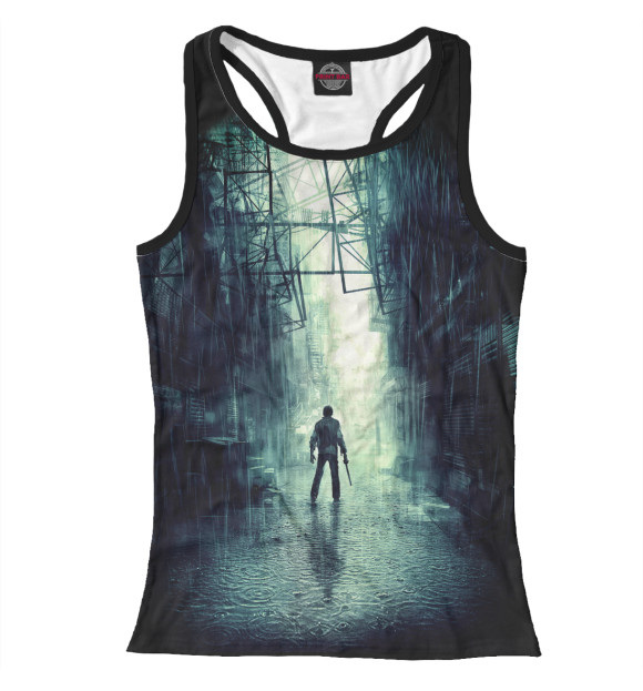 Женская майка-борцовка с притом Memories цвета Белый Женская майка-борцовка с изображением Memories цвета Белый