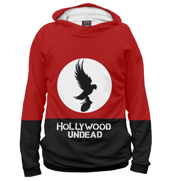 Женское худи с изображением Hollywood Undead цвета Белый