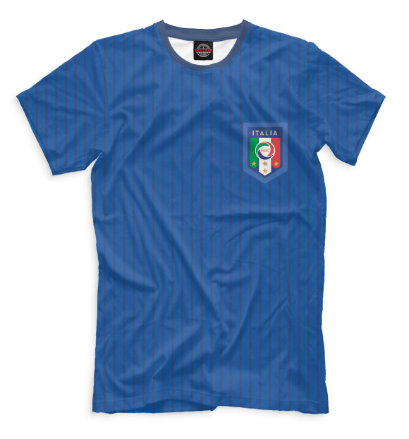 Мужская футболка с изображением Сборная Италии цвета Белый