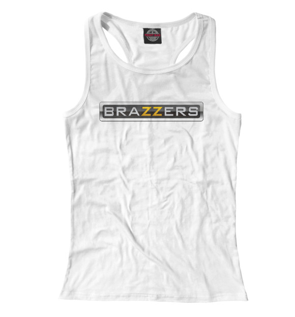 Женская майка-борцовка с изображением Brazzers цвета Белый