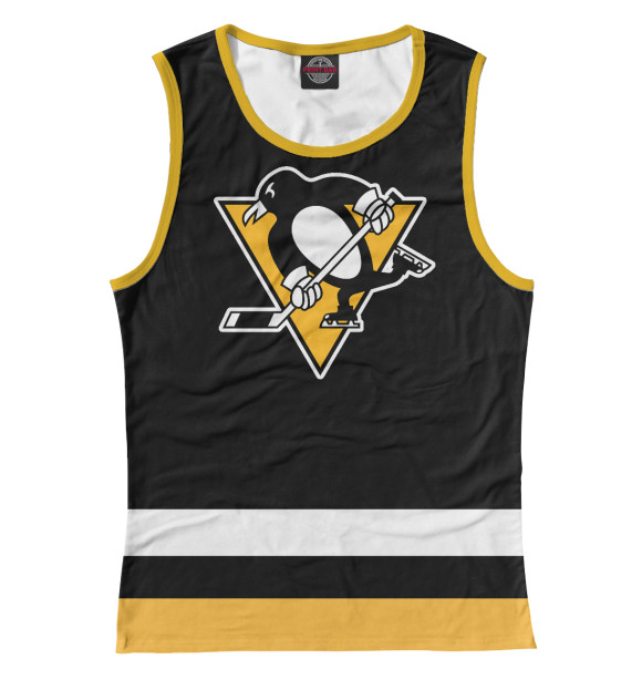 Майка для девочки с изображением Pittsburgh Penguins цвета Белый
