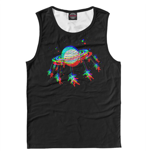 Майка для мальчика с изображением Psychedelic Space цвета Белый