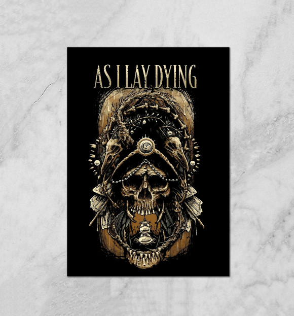 Плакат с изображением As I Lay Dying цвета Белый