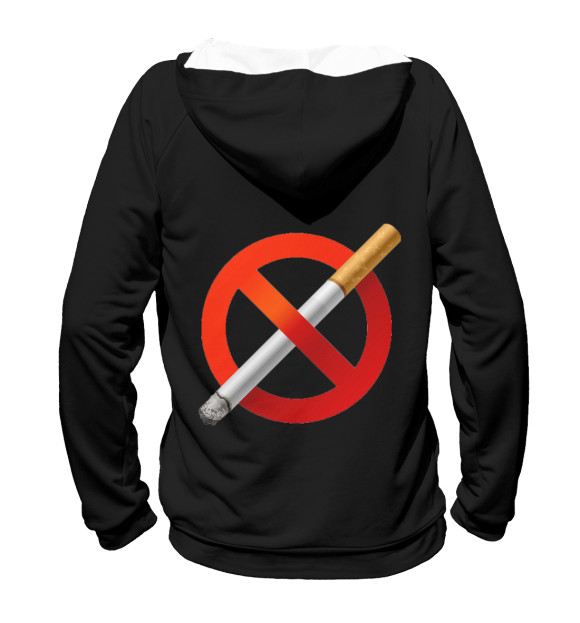 Женское худи с изображением Я не курю цвета Белый