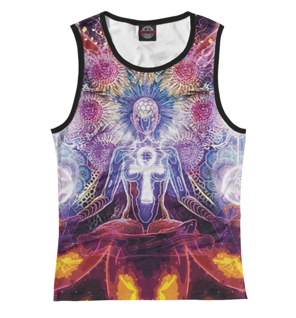 Майка для девочки с изображением Анкх цвета Белый