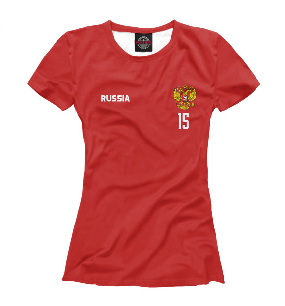 Футболка для девочек с изображением Россия Миранчук цвета Белый