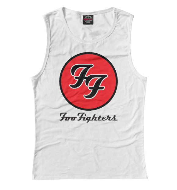 Женская майка с изображением Foo Fighters цвета Белый