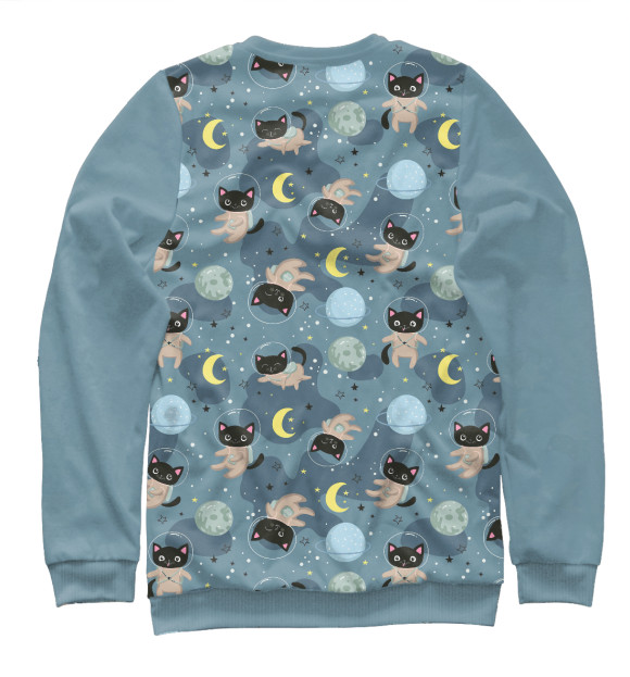 Свитшот для мальчиков с изображением Space kittens цвета Белый