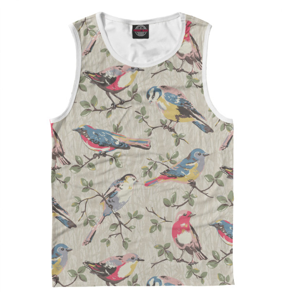 Майка для мальчика с изображением Птицы цвета Белый