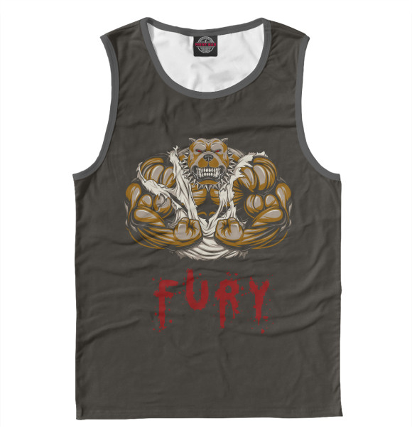 Майка для мальчика с изображением POWERLIFTING FURY цвета Белый