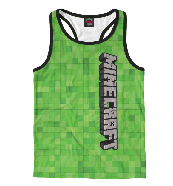 Мужская майка-борцовка с изображением Minecraft цвета Белый