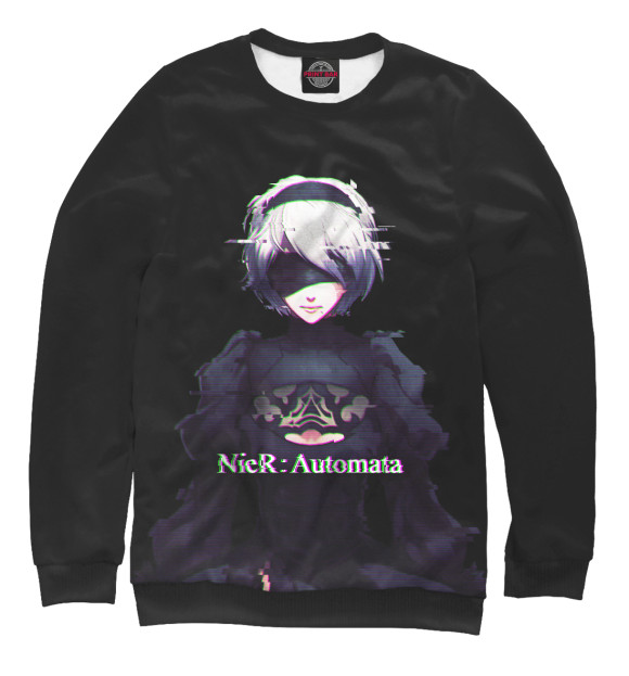Женский свитшот с изображением Nier Automata цвета Белый