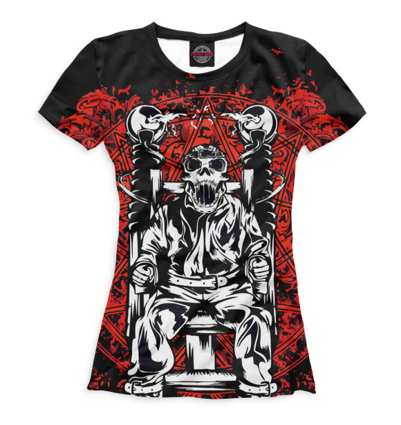 Женская футболка с изображением Slipknot цвета Белый