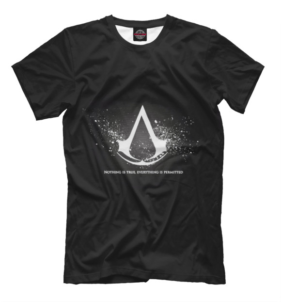 Мужская футболка с изображением Assassin's Creed цвета Черный