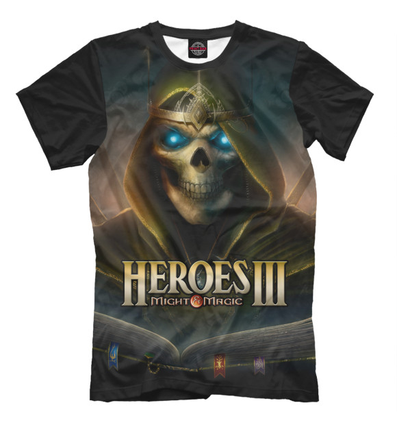 Мужская футболка с изображением Герои Меча и Магии 3 цвета Черный
