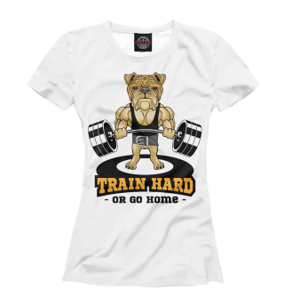 Женская футболка Traing hard