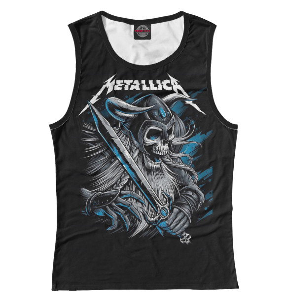 Майка для девочки с изображением Metallica цвета Белый