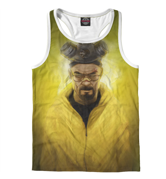 Мужская майка-борцовка с притом Уолтер Уайт цвета Белый Мужская майка-борцовка с изображением Уолтер Уайт цвета Белый