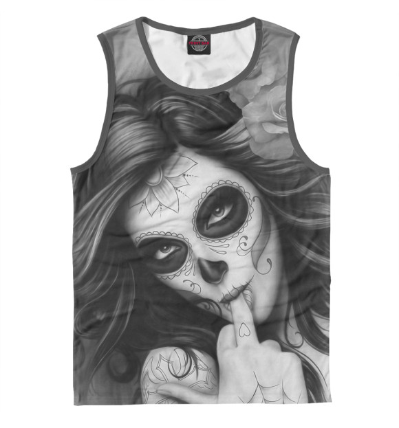 Майка для мальчика с изображением Девушка в тату цвета Белый