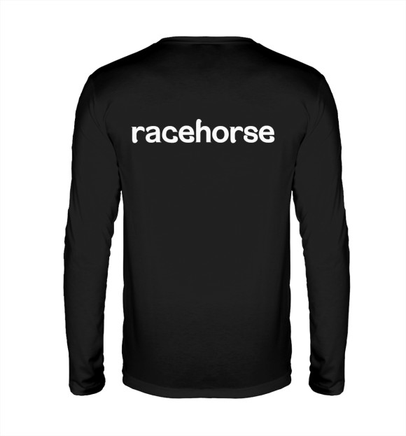 Мужской лонгслив с изображением Racehorse цвета Белый