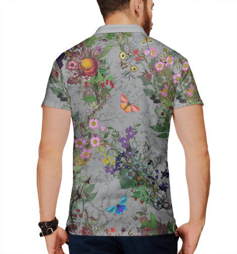 

Поло Print Bar, Белый, Цветы и бабочки