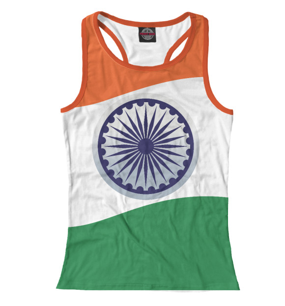 Женская майка-борцовка с изображением Индия цвета Белый