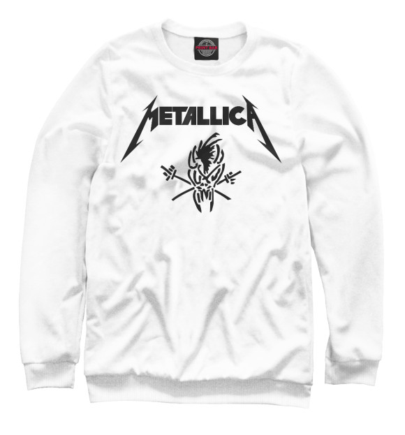 Мужской свитшот с изображением Metallica цвета Белый