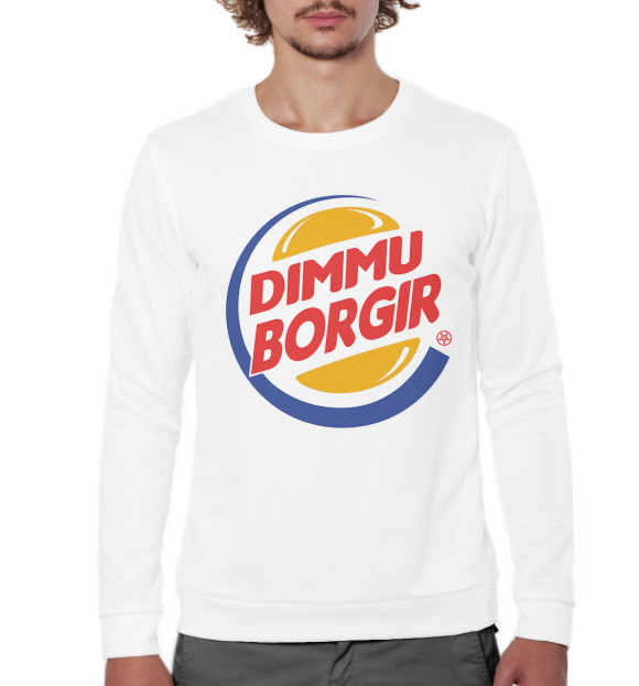 Мужской свитшот с изображением Dimmu Borgir цвета Белый