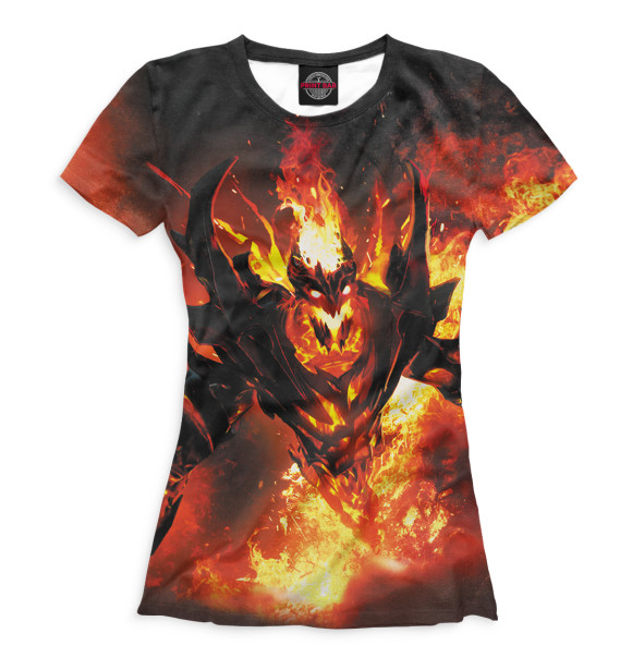 Женская футболка с изображением Shadow Fiend цвета Белый