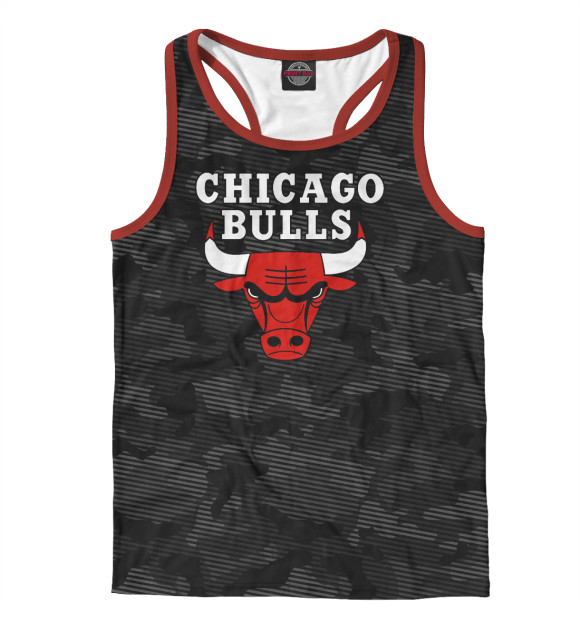 Мужская майка-борцовка с изображением Chicago Bulls цвета Белый