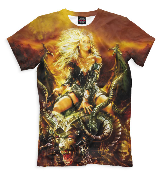 Мужская футболка с изображением Doro цвета Молочно-белый