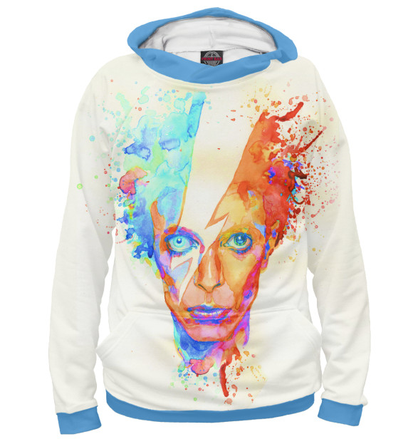 Женское худи с изображением David Bowie цвета Белый