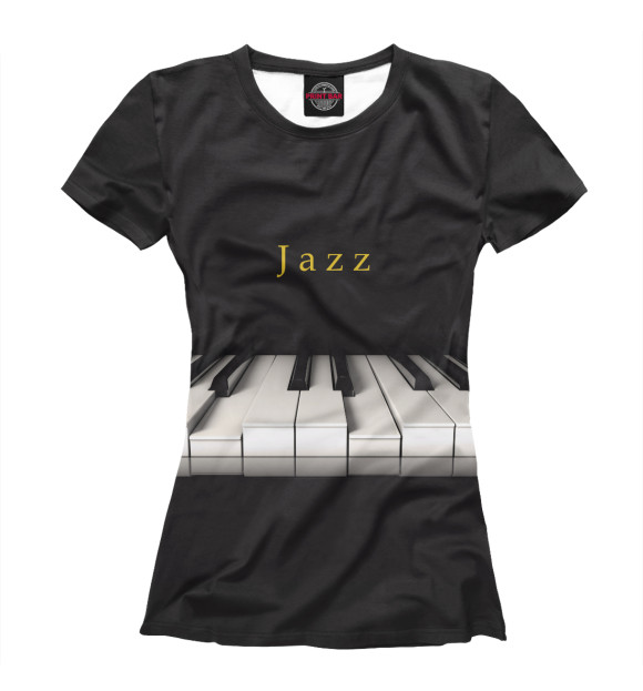 Женская футболка с изображением Jazz цвета Белый