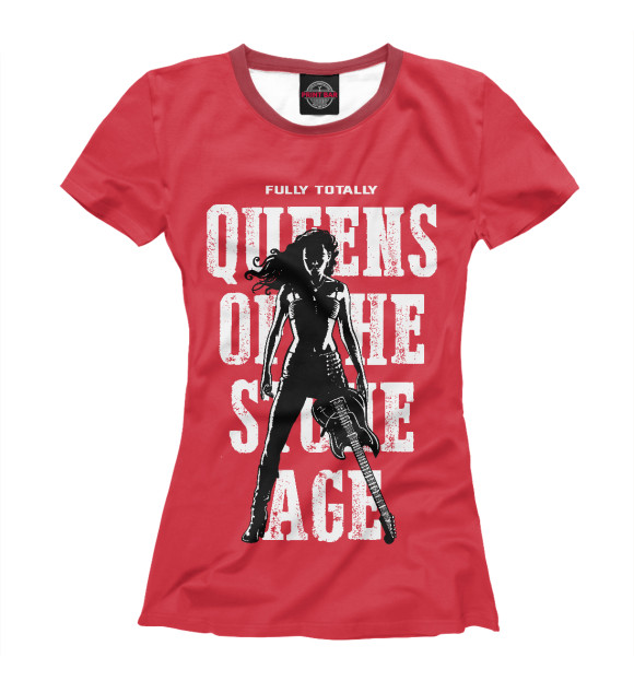 Футболка для девочек с изображением Queens Of The Stone Age цвета Белый