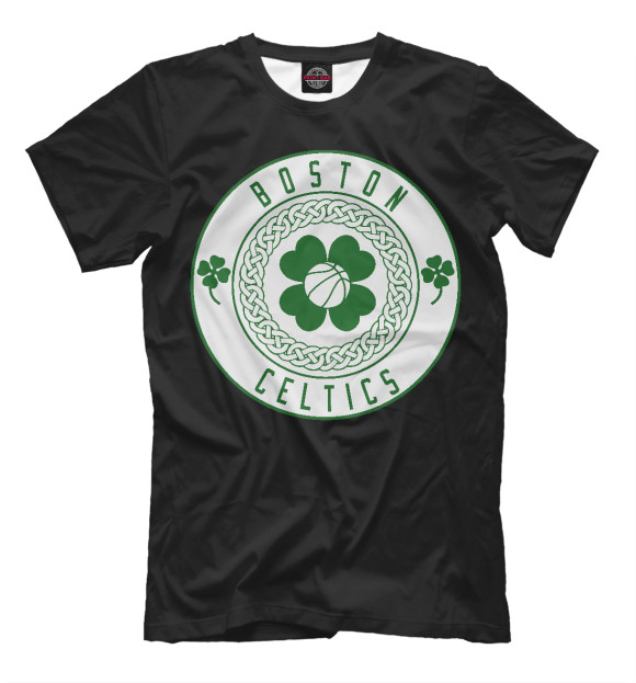 Мужская футболка с изображением Boston Celtics цвета Черный