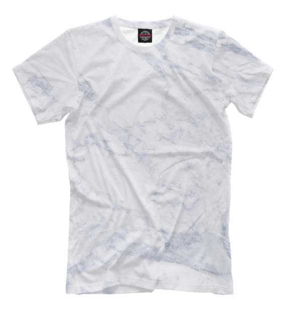 Мужская футболка с изображением Мрамор цвета Молочно-белый
