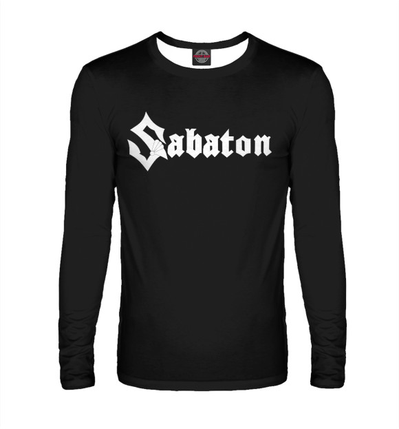 Мужской лонгслив с изображением Sabaton цвета Белый